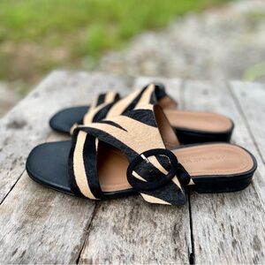 🟥 Who What Wear Charli Tiger Pony Hair slip on Shoes